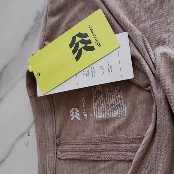 All in Motion™ Long Sleeve Top in Light Heathered Brown Size XS - Picture 8 of 11
